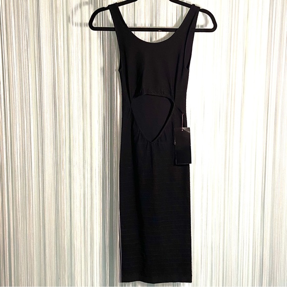Bebe Open Back Midi Dress NWT - Picture 3 of 16